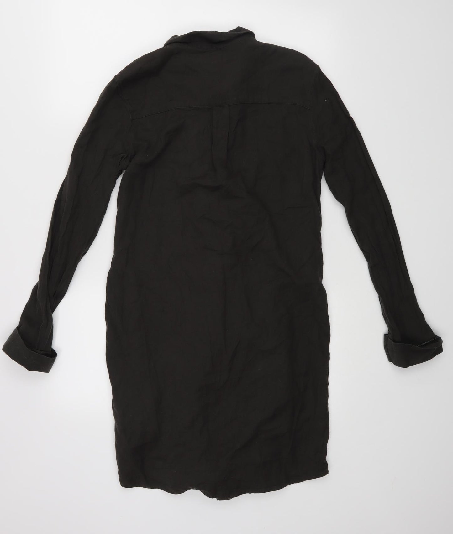 Warehouse Womens Black   Shirt Dress  Size 12