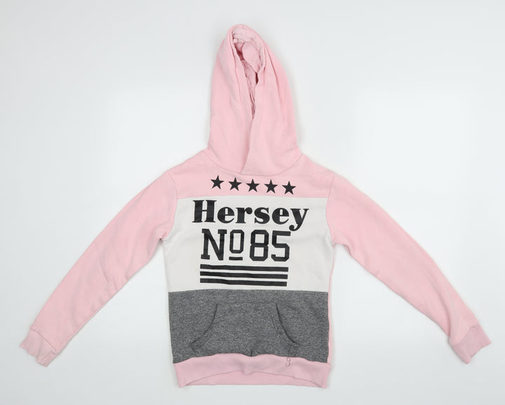 Hersey Girls Pink   Pullover Hoodie Size 12-13 Years