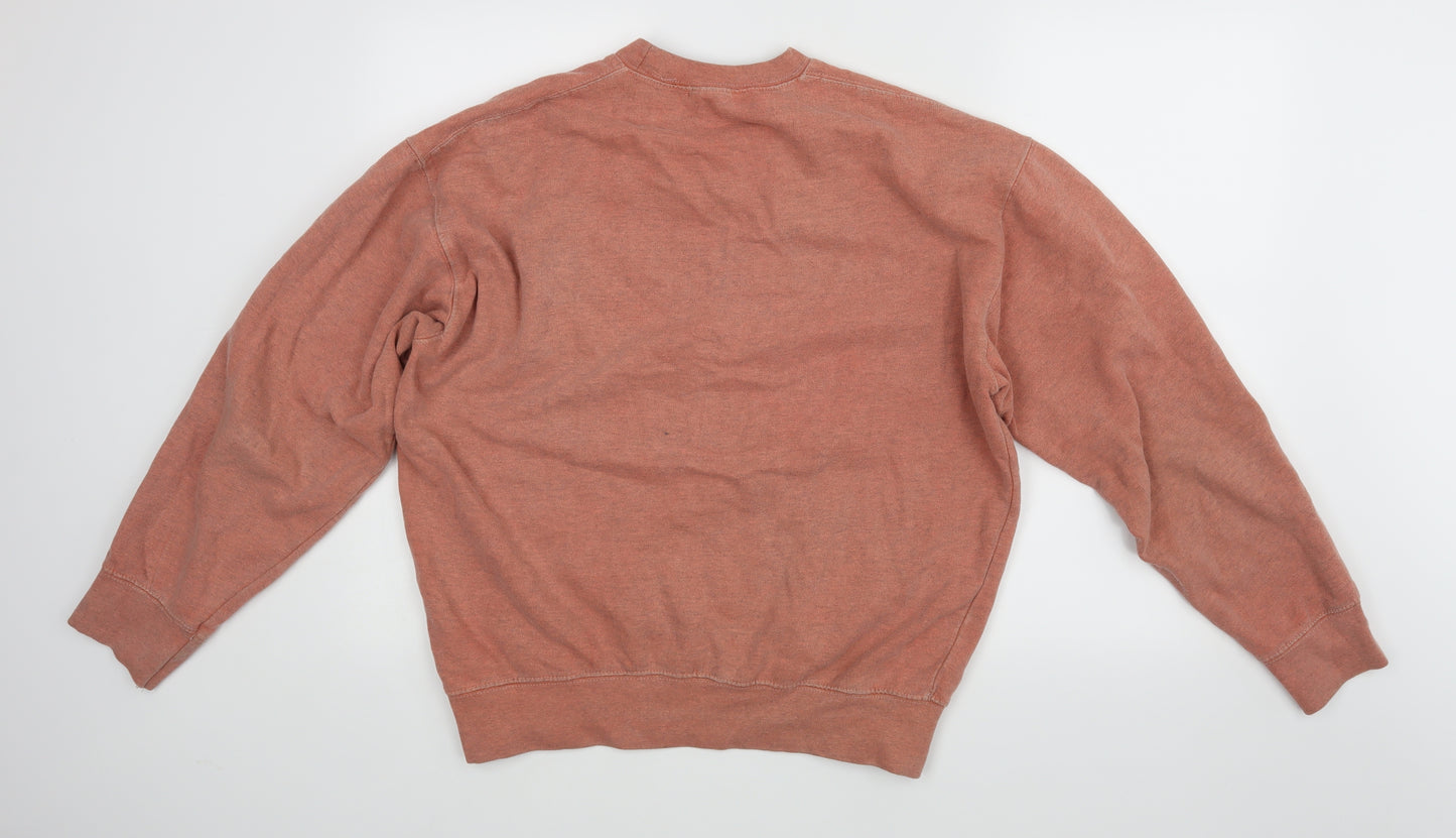 Boohoo Mens Orange   Pullover Jumper Size M