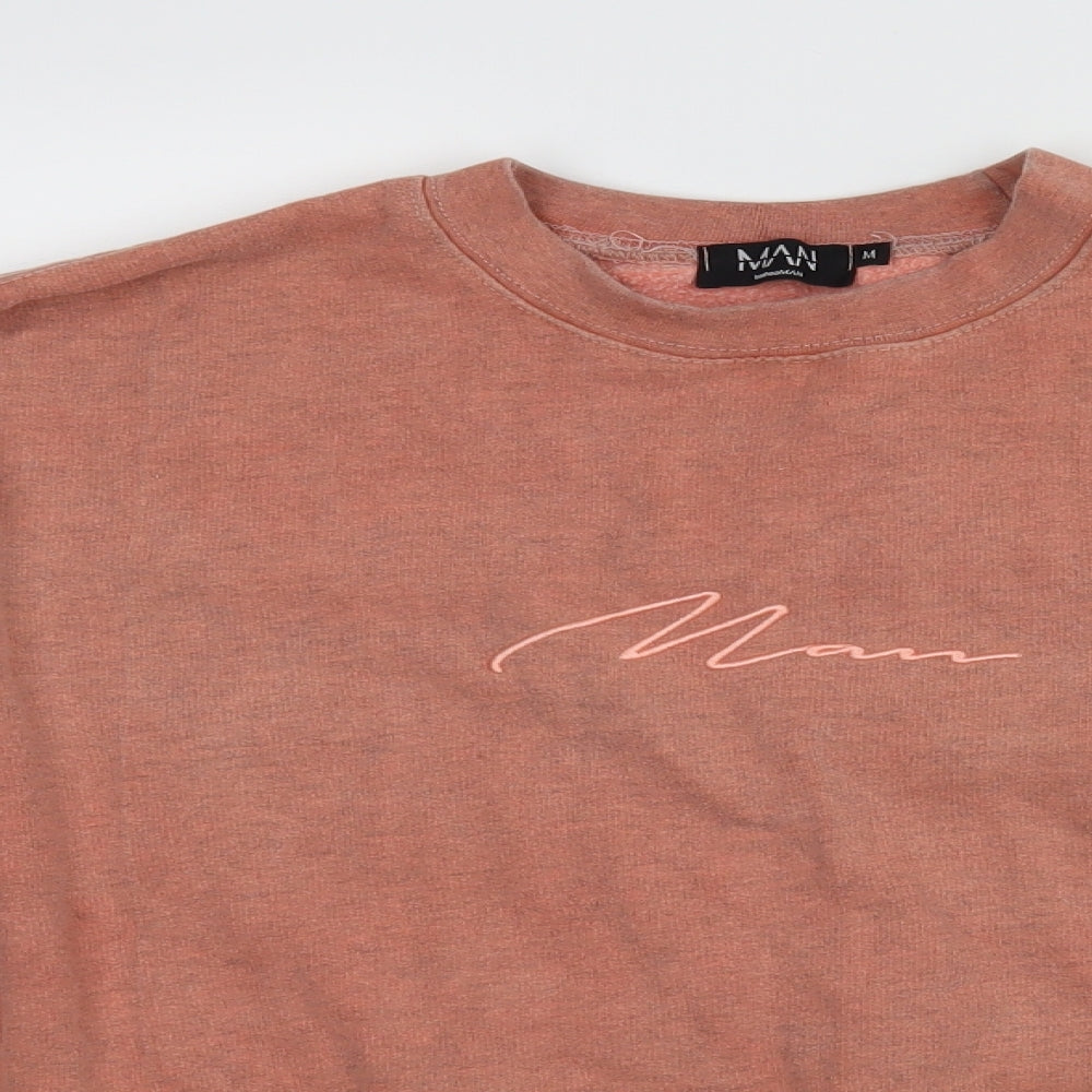 Boohoo Mens Orange   Pullover Jumper Size M