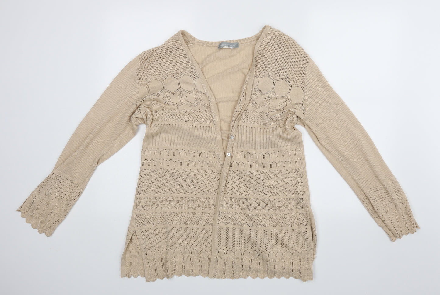 Modern Soul Womens Beige   Cardigan Jumper