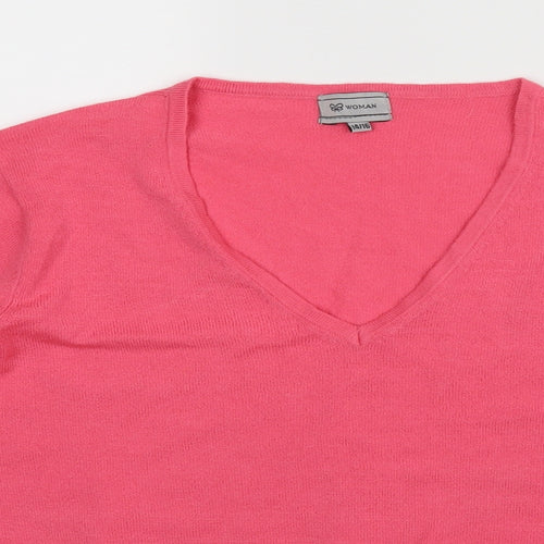 WOMAN Womens Pink   Basic Blouse Size 10