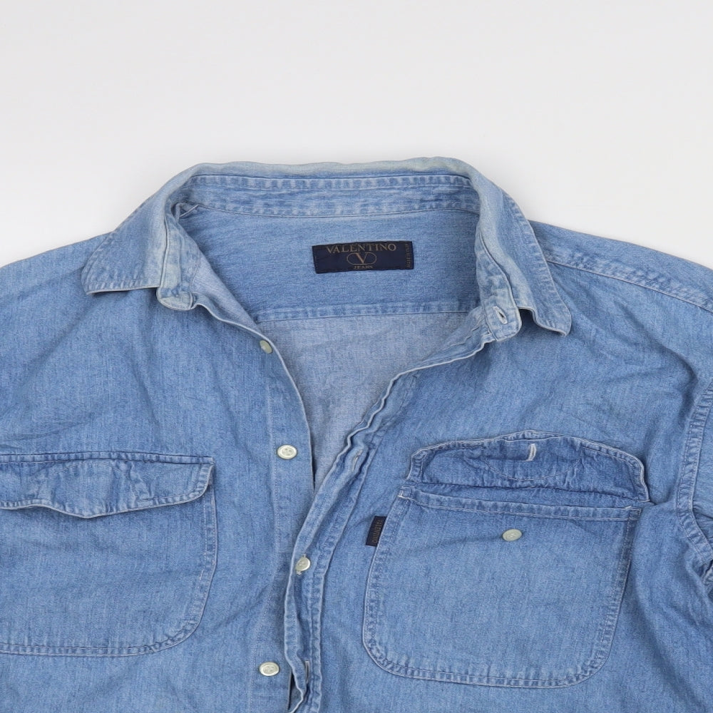 valentino Mens Blue    Dress Shirt Size 42