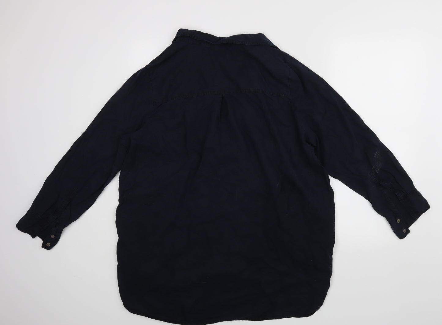 M&S Womens Blue   Basic Blouse Size 18