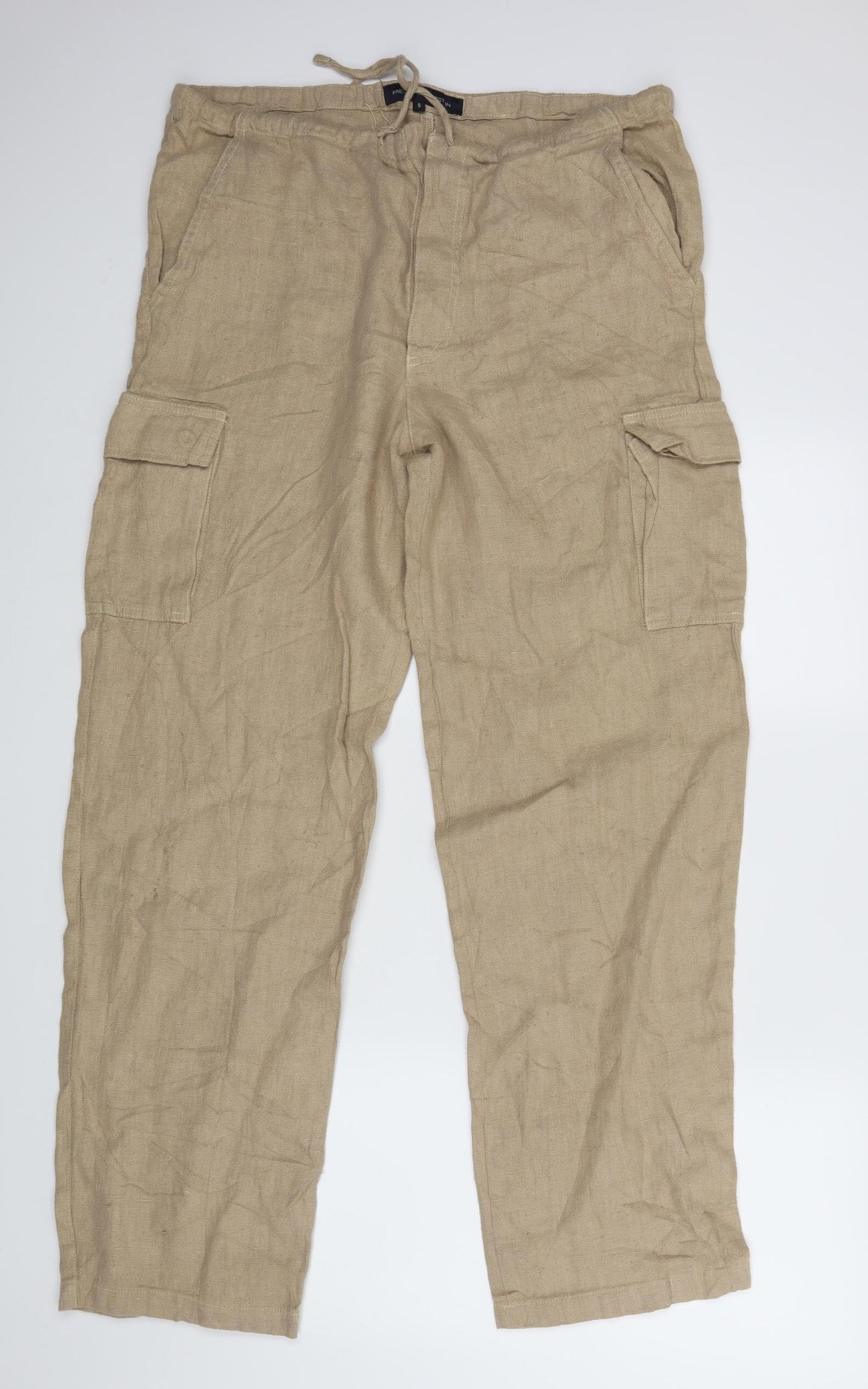 French Connection Mens Beige   Cargo Trousers Size S L25 in