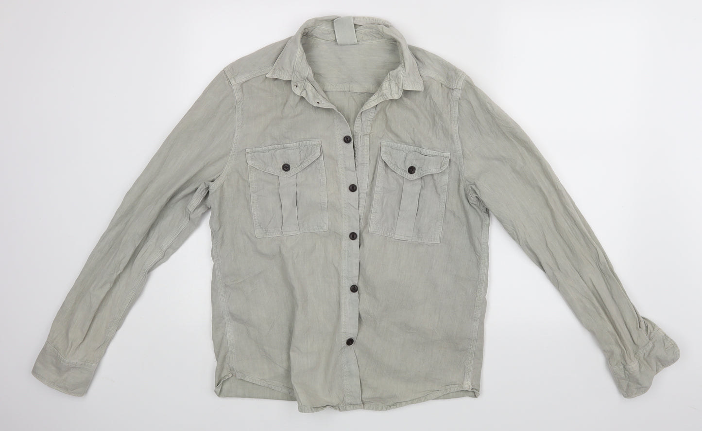 H&M Mens Green    Dress Shirt Size M