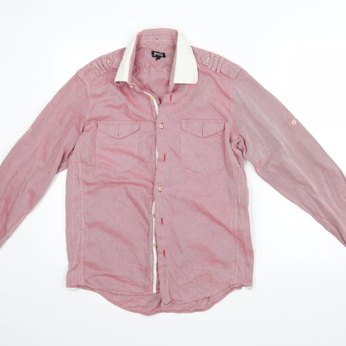 Parkes Mens Red    Dress Shirt Size M
