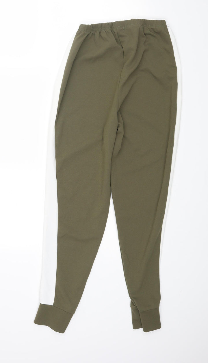 PRETTYLITTLETHING Womens Green   Jogger Trousers Size 8 L27 in
