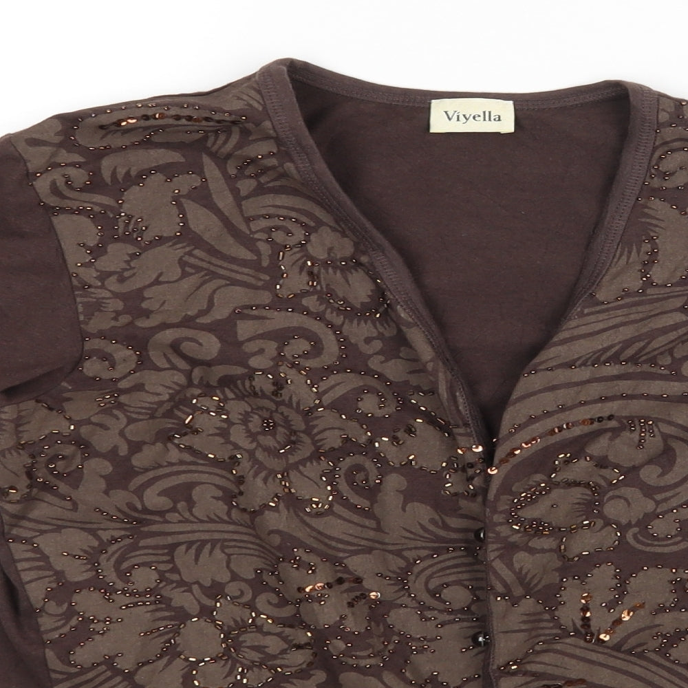 Viyella Womens Brown   Basic Blouse Size S