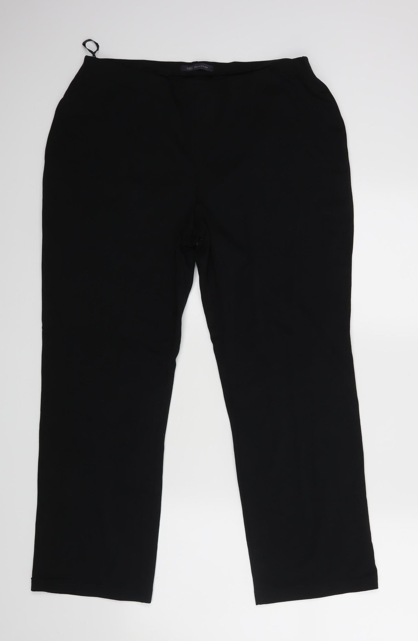 M&S Womens Black   Dress Pants Trousers Size 16 L26 in