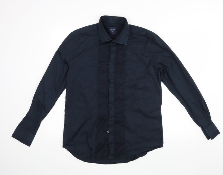 SST&C Mens Blue Dress Shirt Size 16