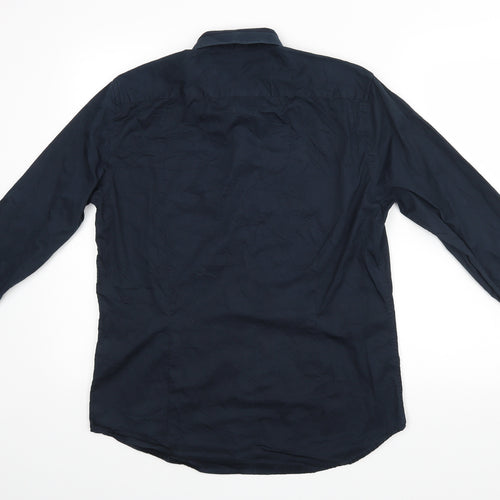 SST&C Mens Blue    Dress Shirt Size 16