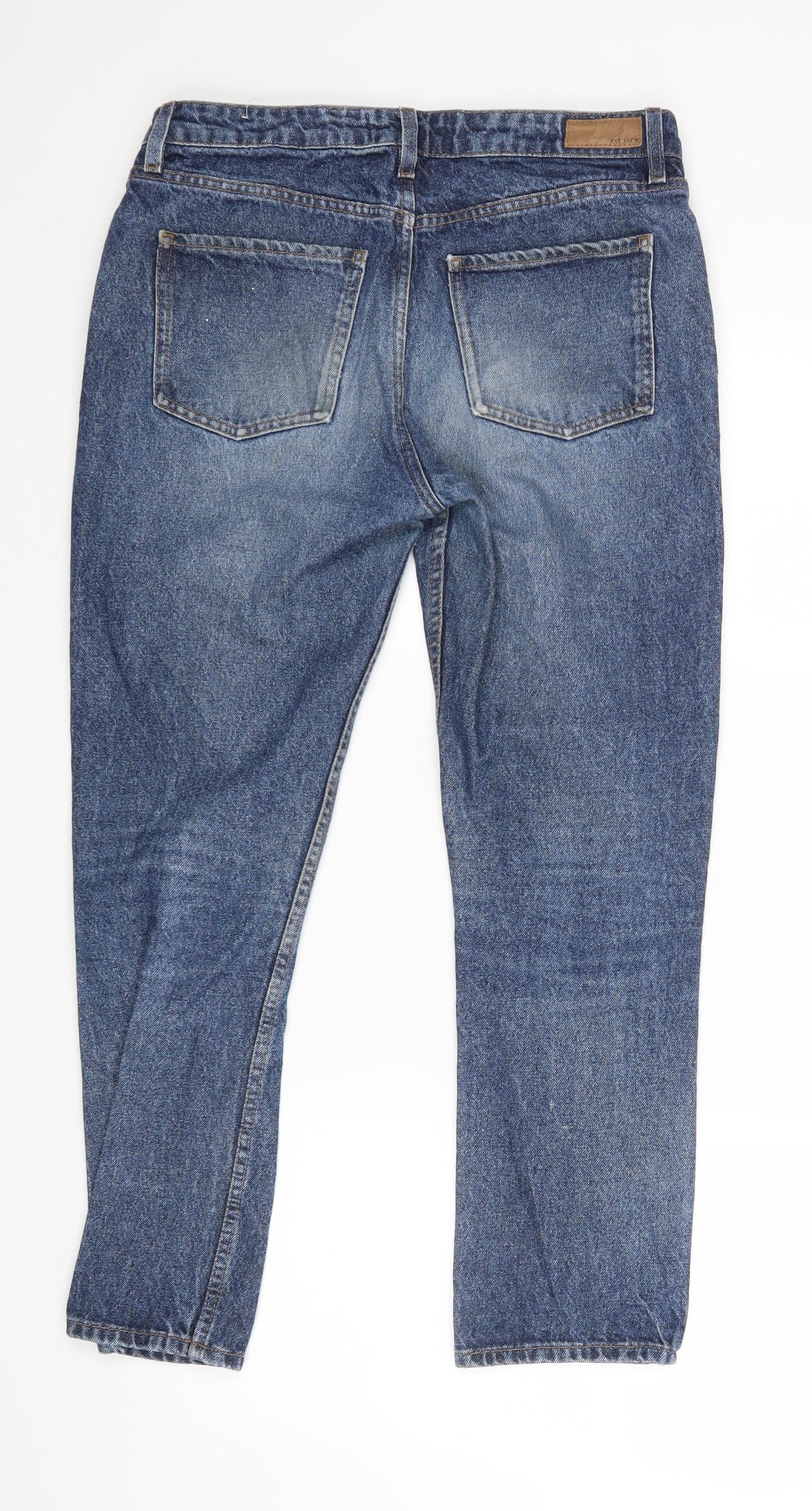 Fat Face Womens Blue   Straight Jeans Size 10 L24 in