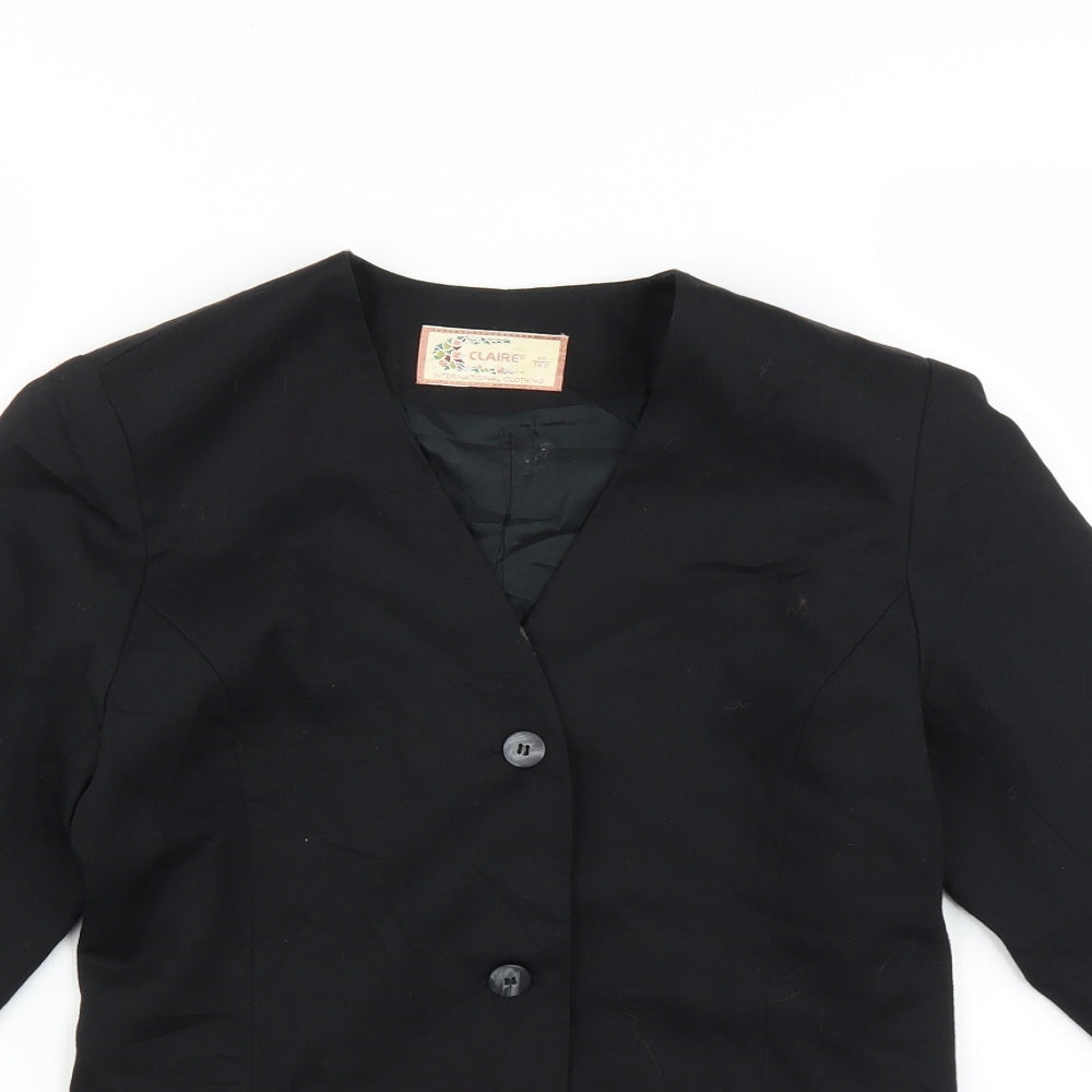 Claire Womens Black   Jacket  Size 10