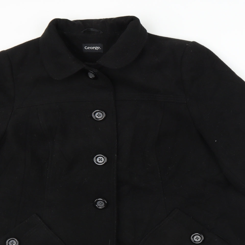 George Womens Black   Overcoat Coat Size 22