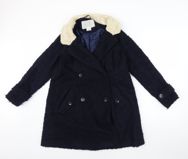 Cooperative Womens Blue Overcoat Coat Size S