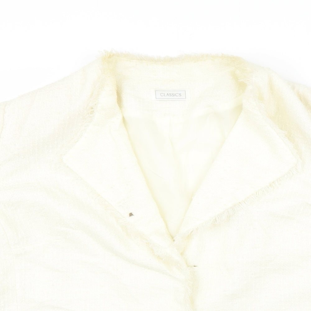 Classics Womens Ivory   Jacket Blazer Size 24