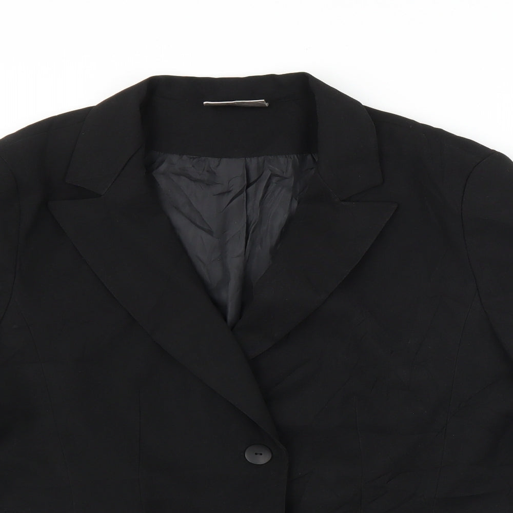 Sara Womens Black   Jacket Suit Jacket Size 16