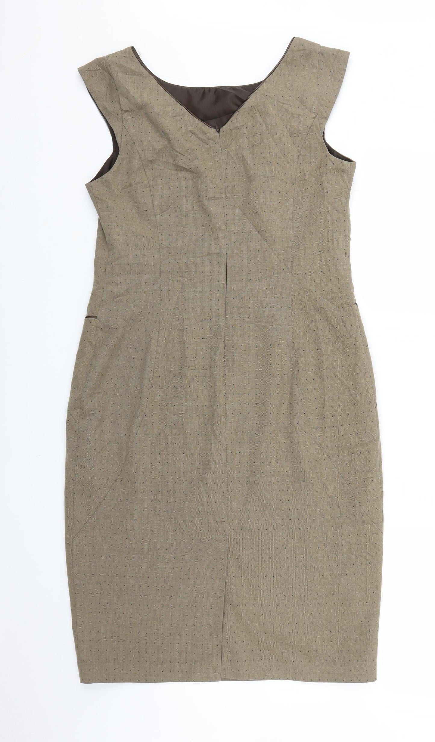 NEXT Womens Beige   Pencil Dress  Size 12