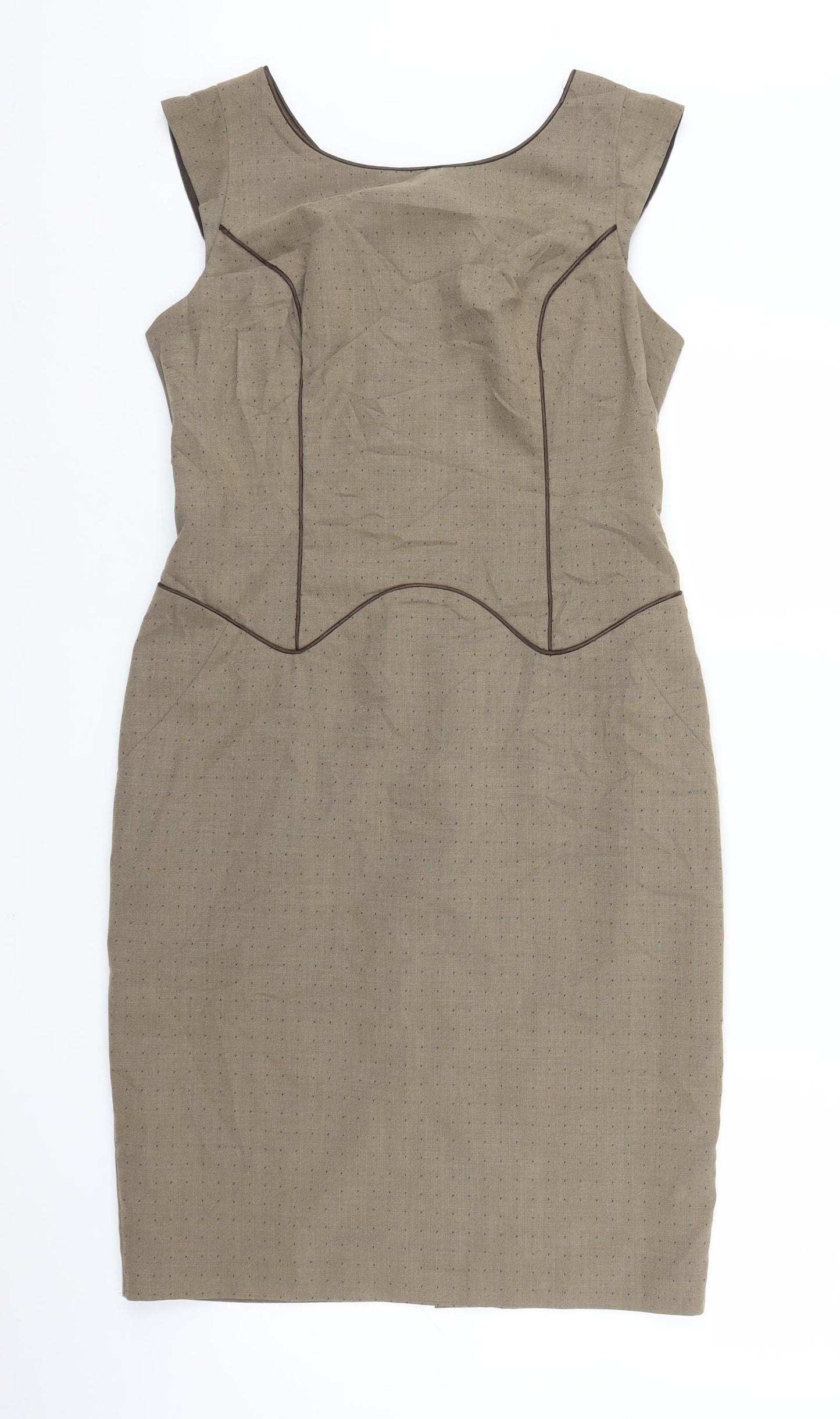 NEXT Womens Beige   Pencil Dress  Size 12