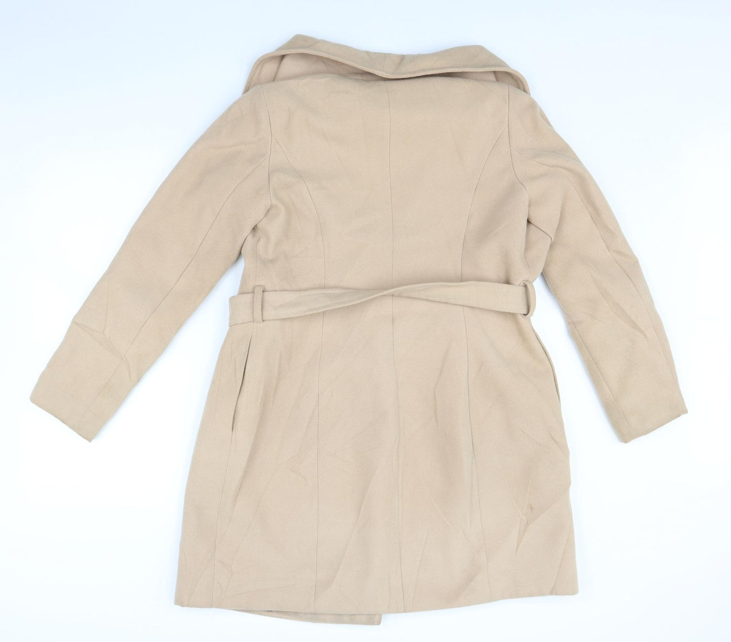 New Look Womens Beige   Overcoat Coat Size 10