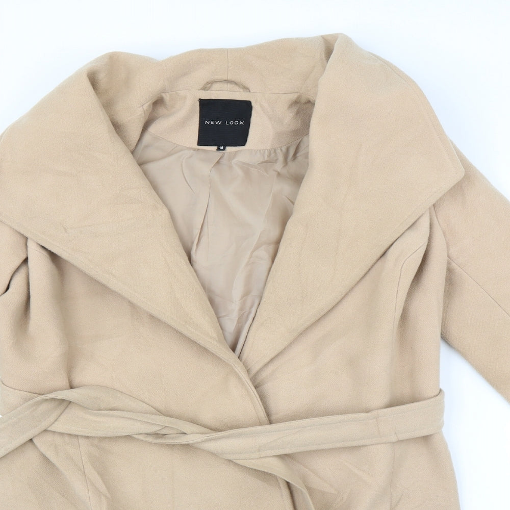 New Look Womens Beige   Overcoat Coat Size 10