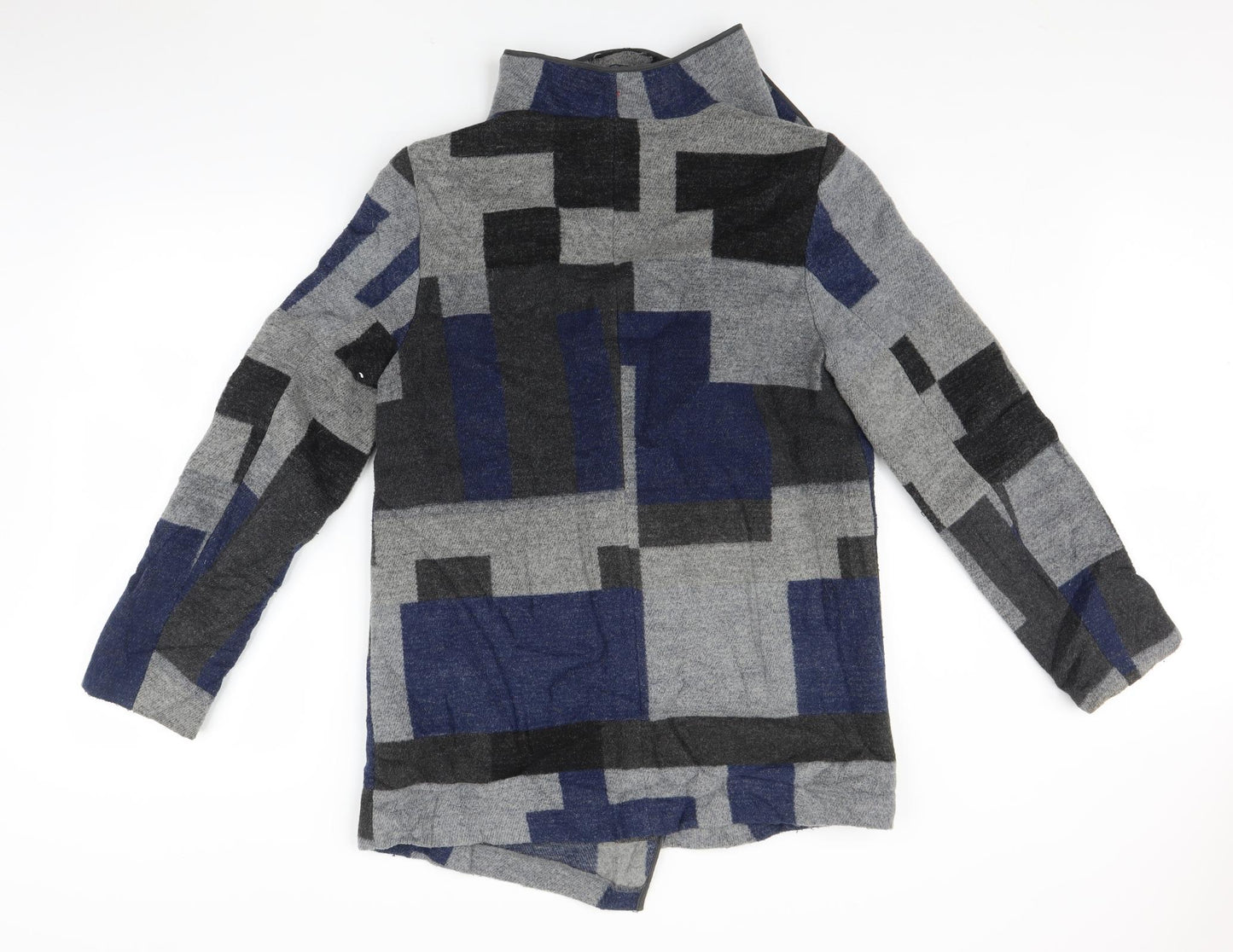 French Connection Womens Blue Plaid  Jacket Coatigan Size M