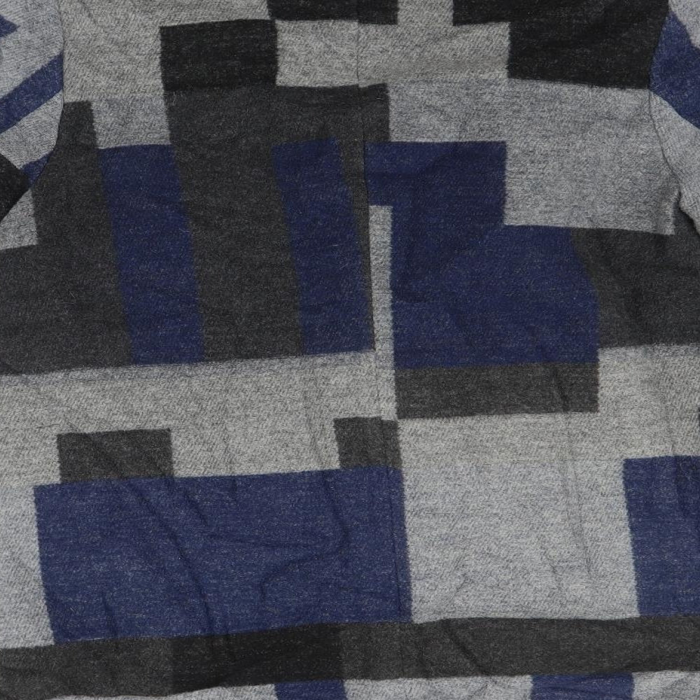 French Connection Womens Blue Plaid  Jacket Coatigan Size M