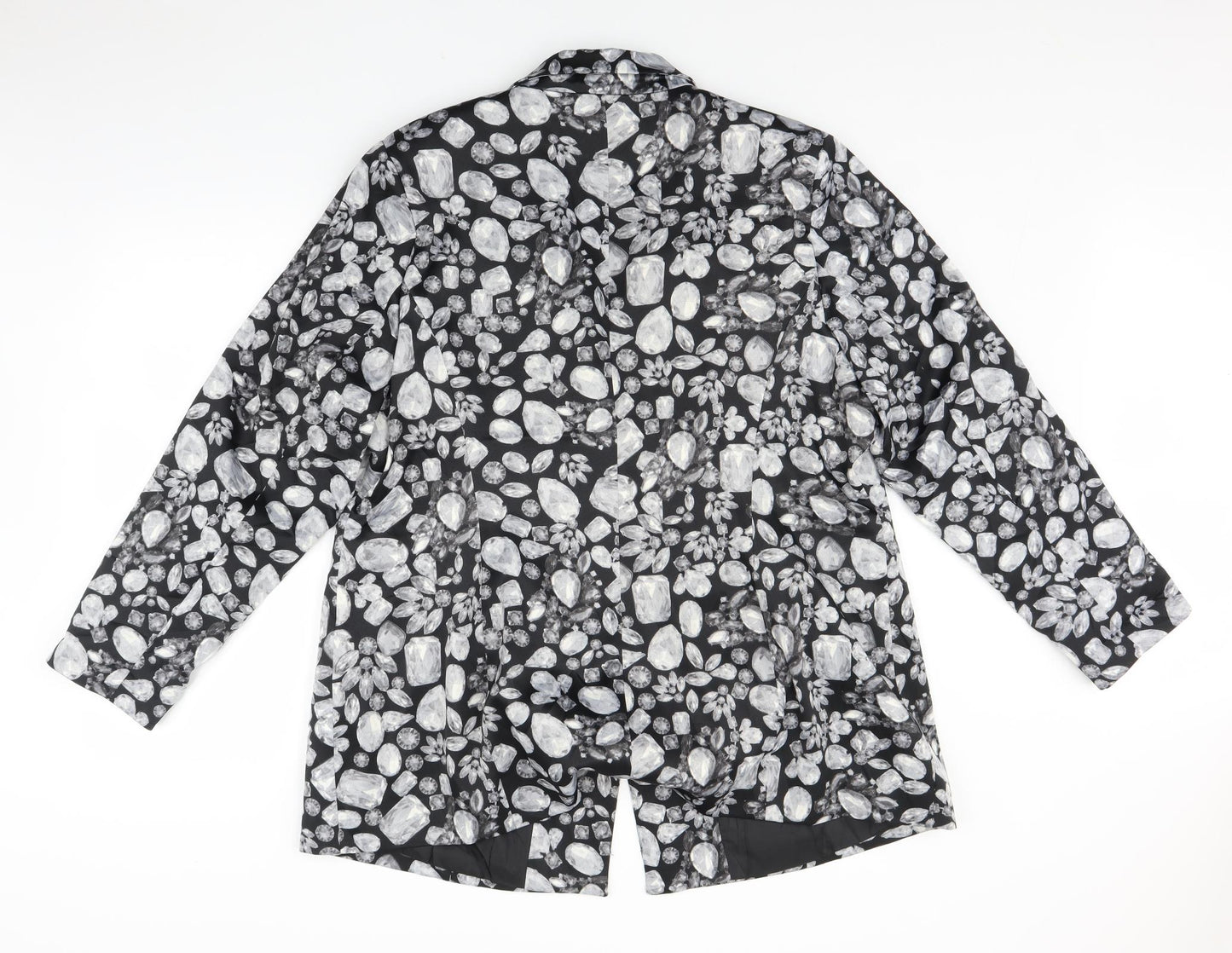 Simply Be Womens Grey Floral  Jacket Blazer Size 22