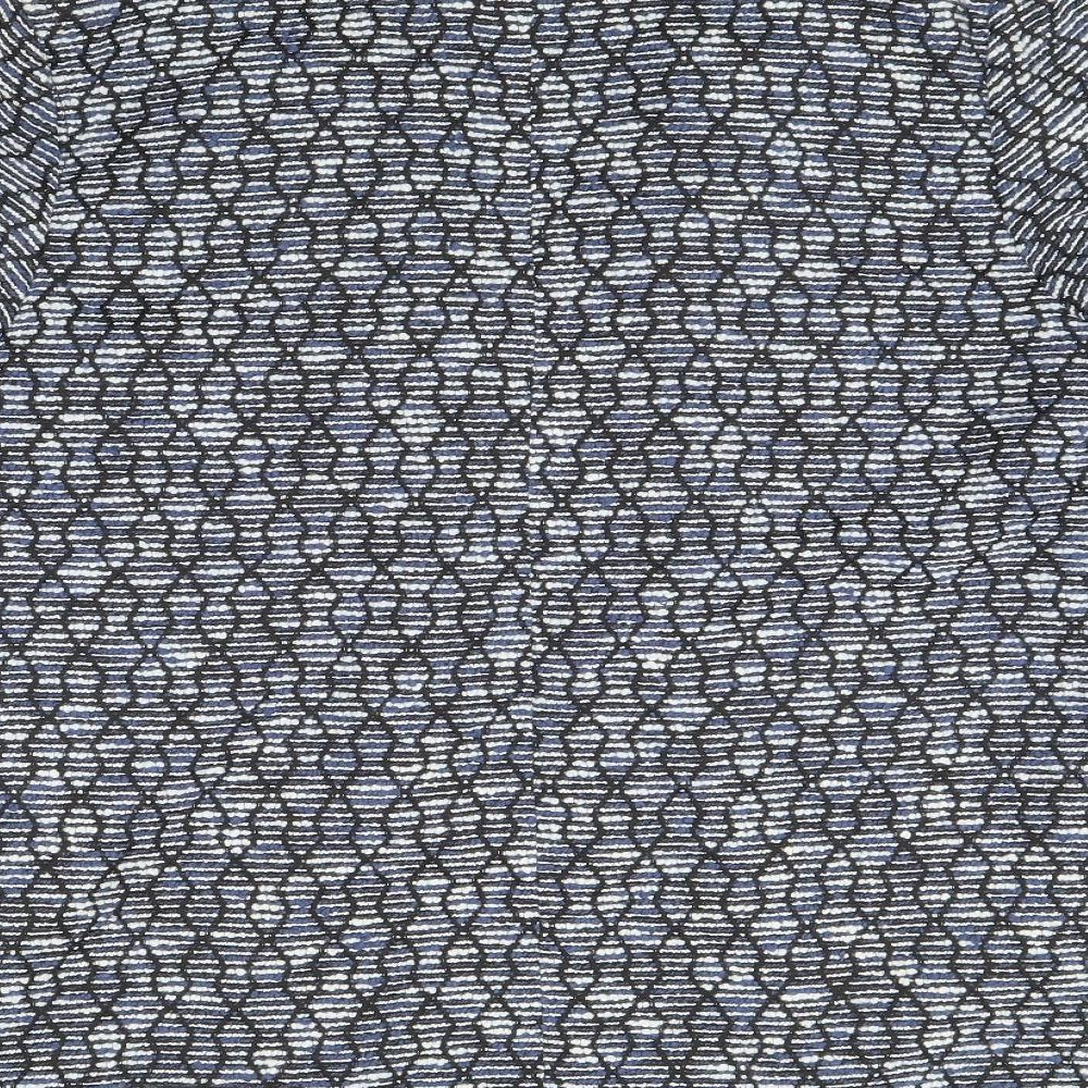 Savida Womens Blue Geometric  Jacket Coatigan Size 14