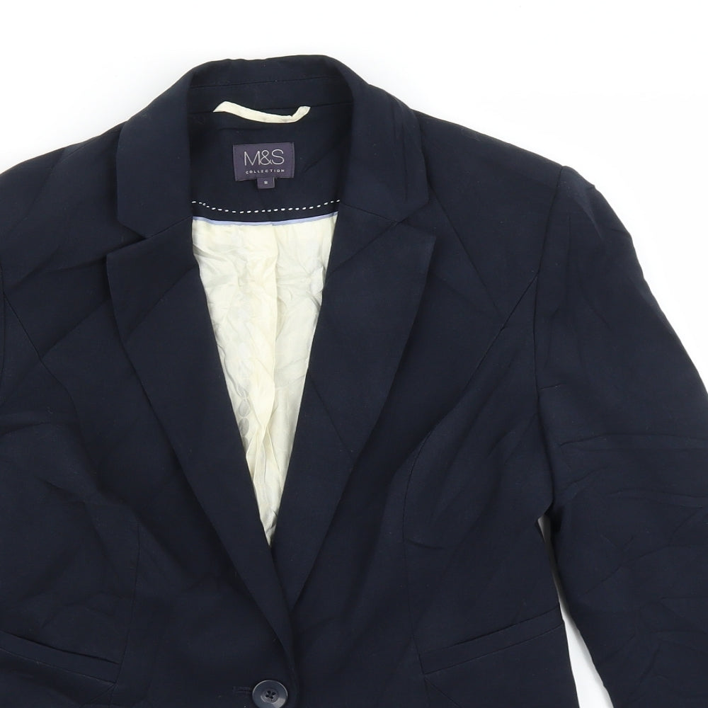 Marks and Spencer Womens Blue   Jacket Blazer Size 8