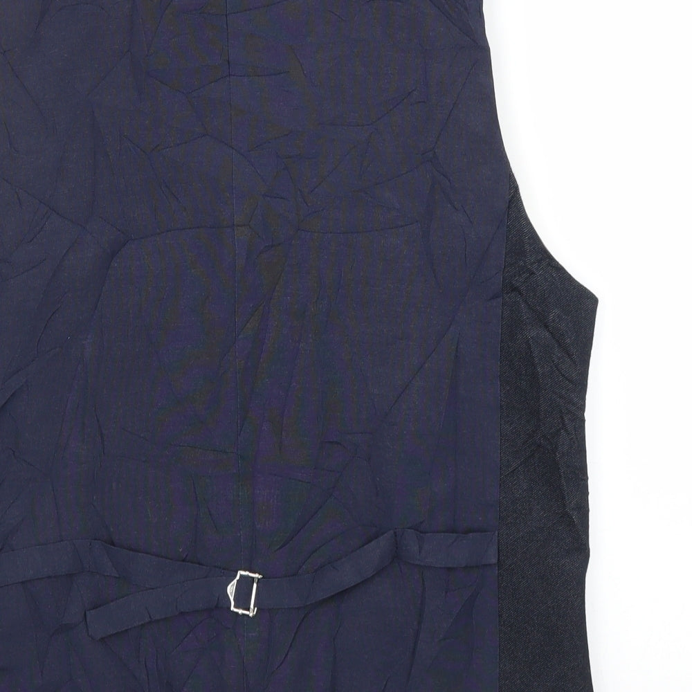 Cavani Mens Blue   Jacket Waistcoat Size 38