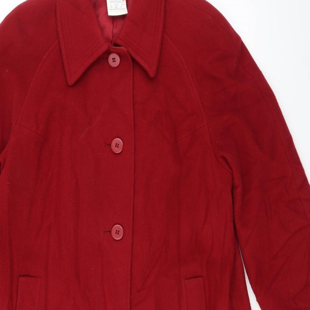 Eastex Womens Red   Overcoat Coat Size 14