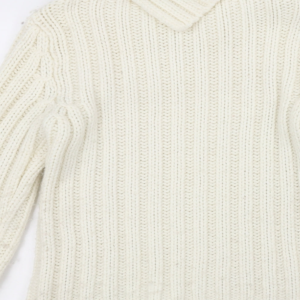NEXT Womens White  Knit Pullover Jumper Size 8