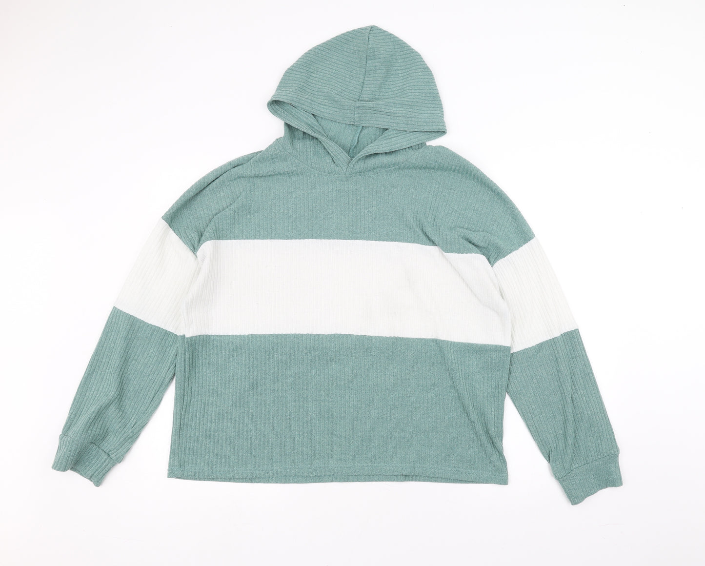 New Look Womens Green   Pullover Hoodie Size XL