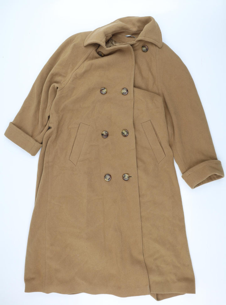 DAMO Womens Brown Overcoat Coat Size 10