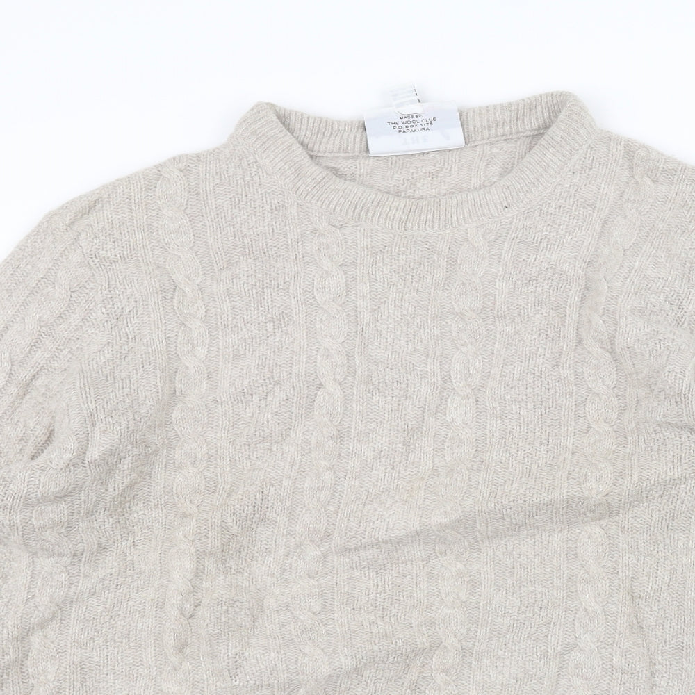 The wool club Womens White   Pullover Jumper Size M