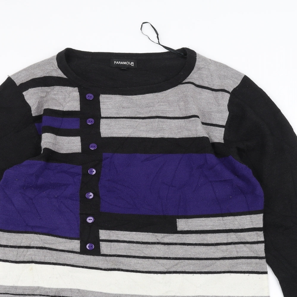 Paramour Womens Black   Pullover Jumper Size M