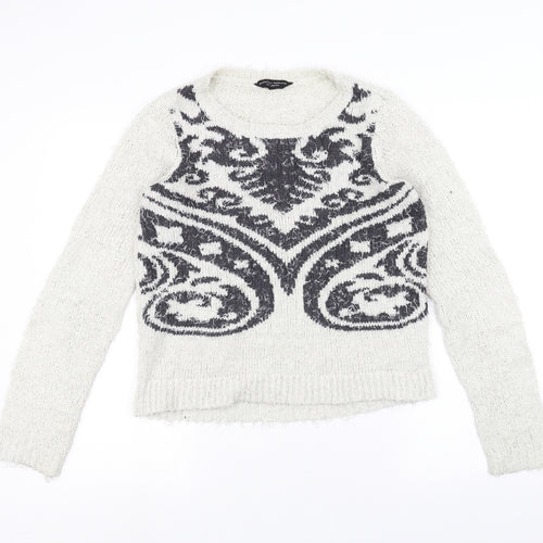 Dorothy Perkins Womens White   Pullover Jumper Size 14