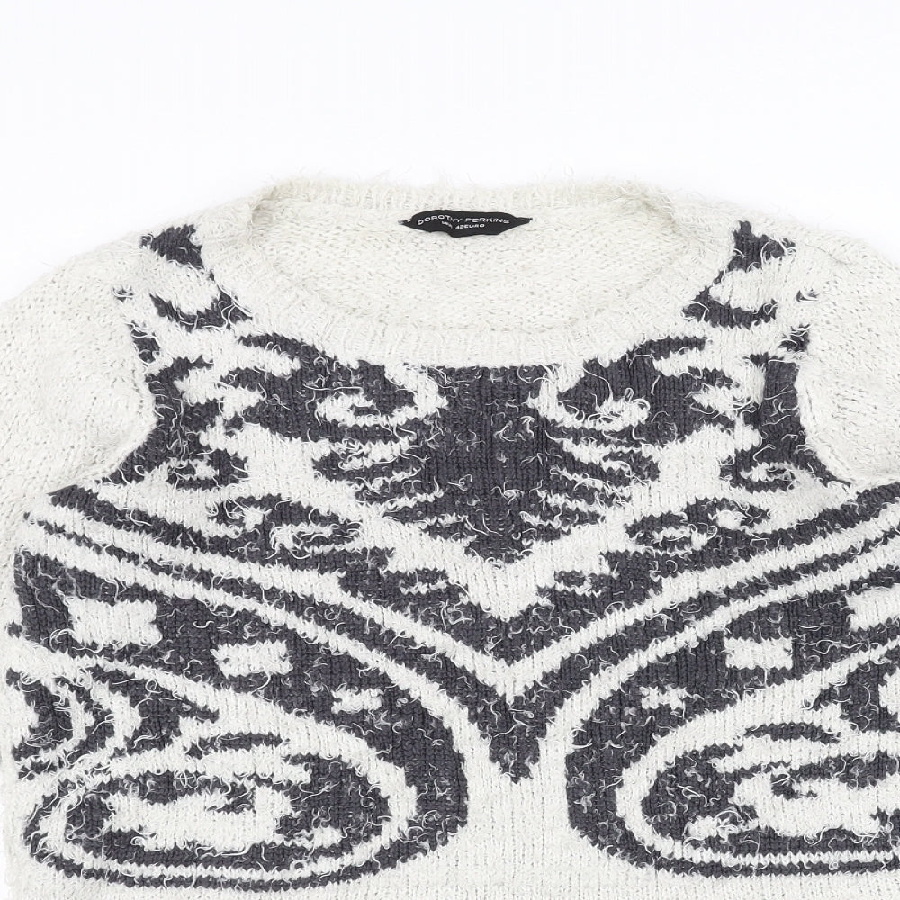 Dorothy Perkins Womens White   Pullover Jumper Size 14