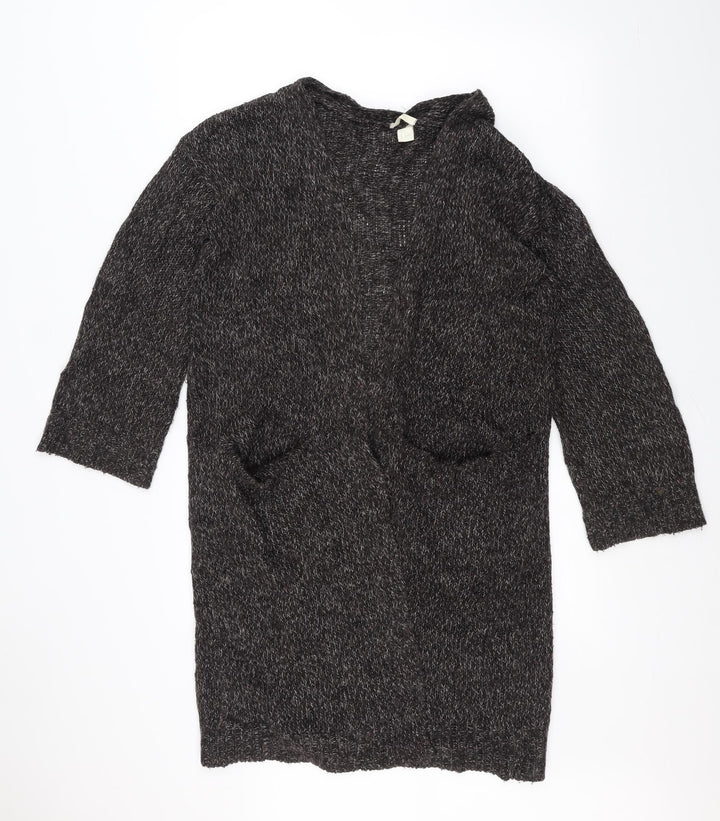 H&M Womens Black  Knit Jacket Coatigan Size S