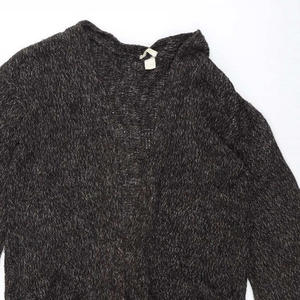 H&M Womens Black  Knit Jacket Coatigan Size S