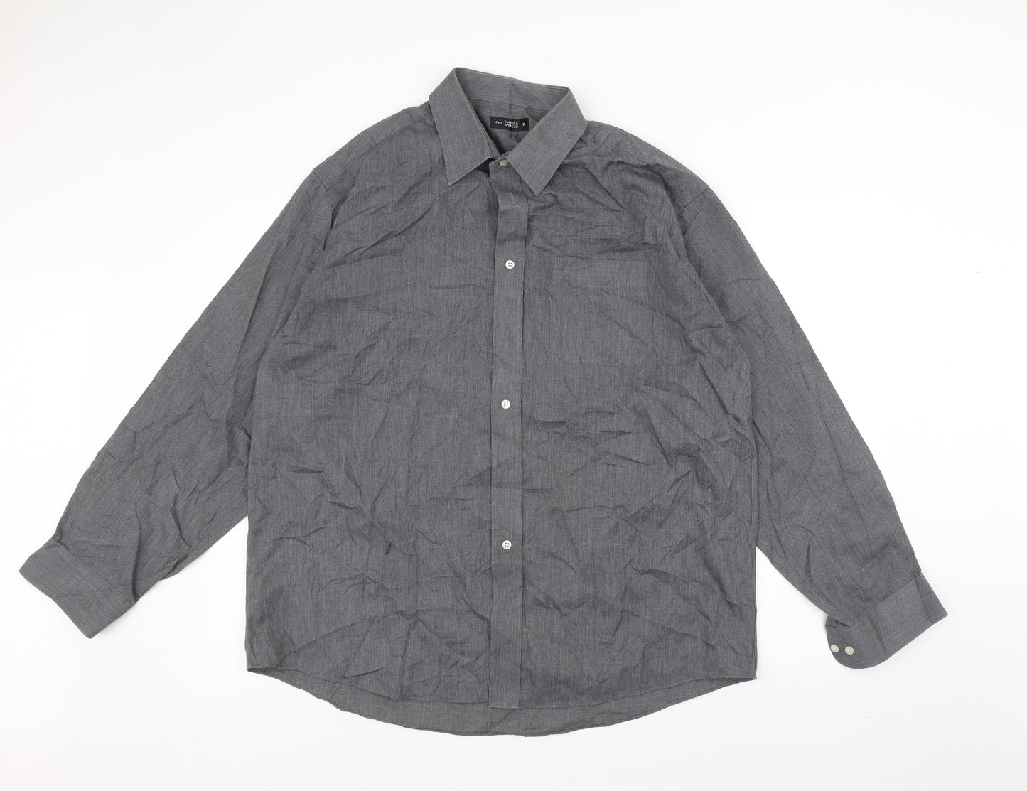 Marks and Spencer Mens Grey    Dress Shirt Size 17