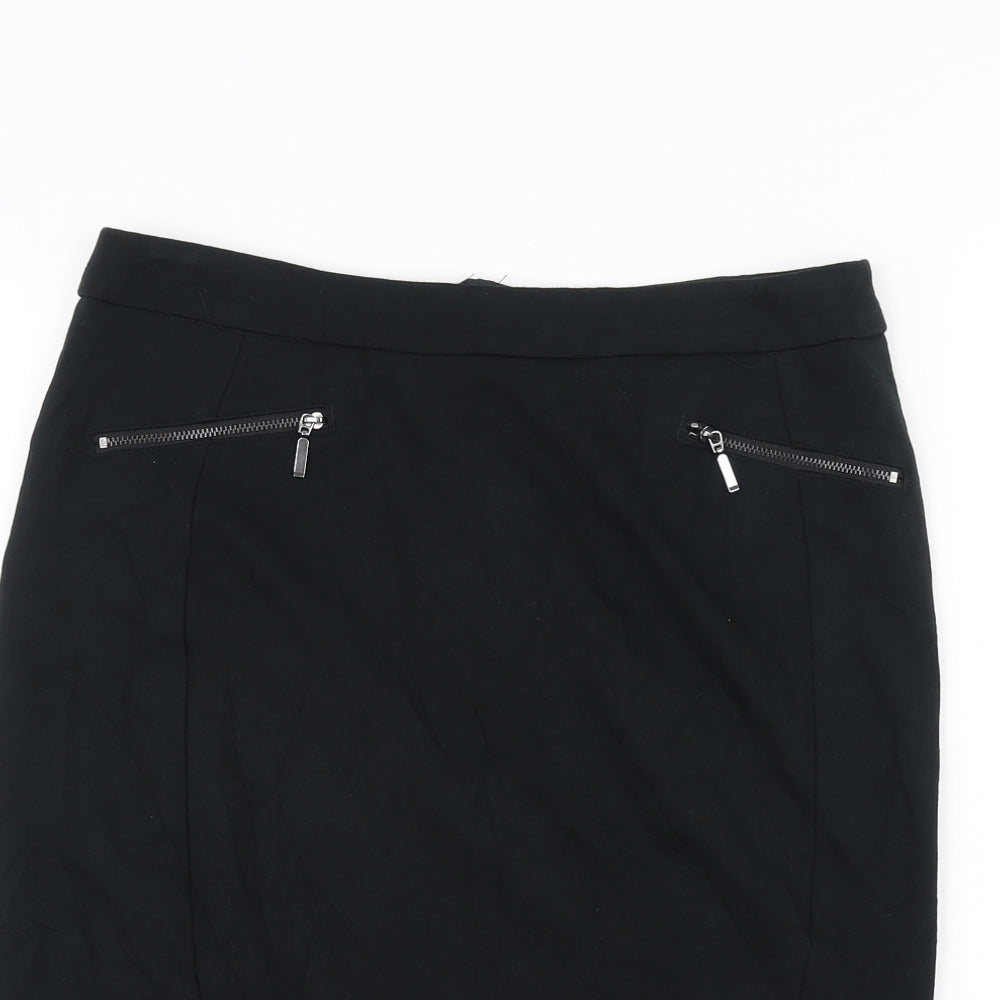 Marks and Spencer Womens Black   A-Line Skirt Size 12