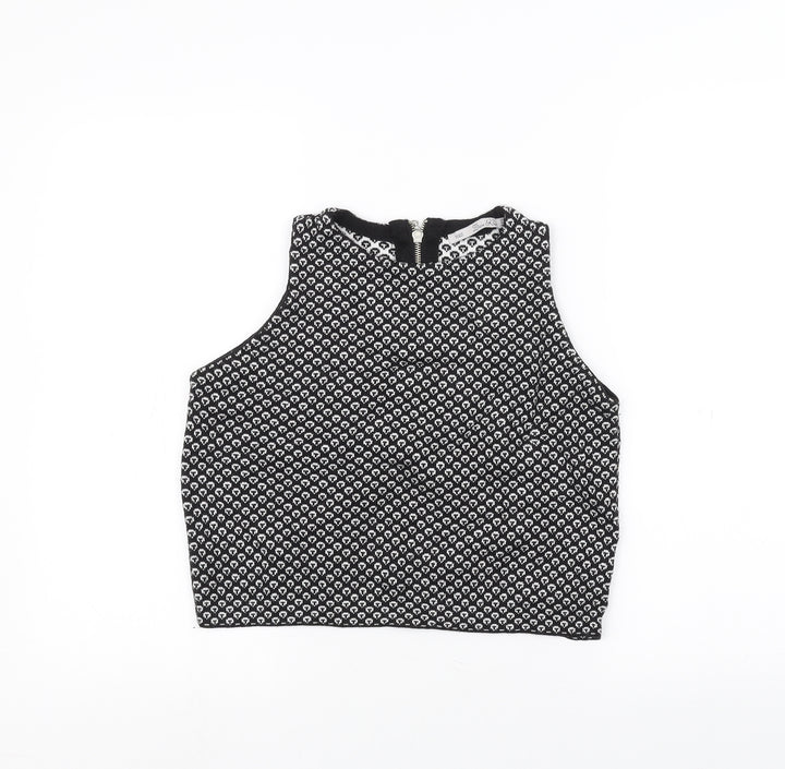 Zara Knit Womens Black   Basic T-Shirt Size S