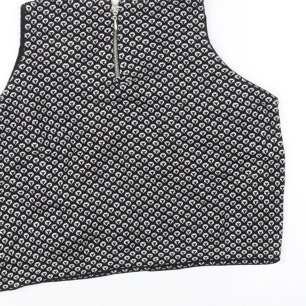 Zara Knit Womens Black   Basic T-Shirt Size S