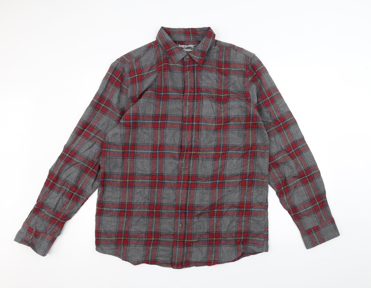 TU Mens Grey    Dress Shirt Size L