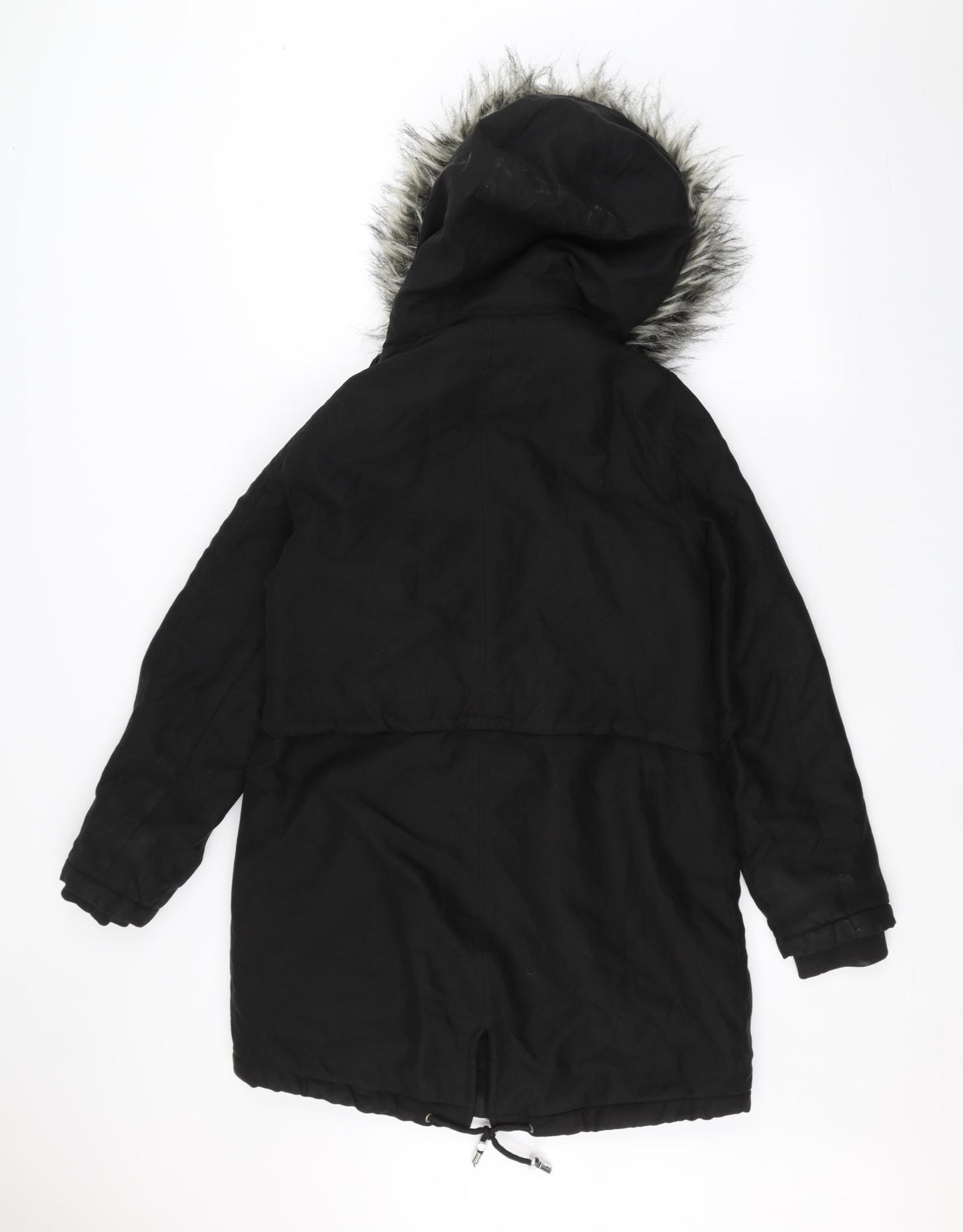 Peacocks Womens Black   Parka Coat Size 10