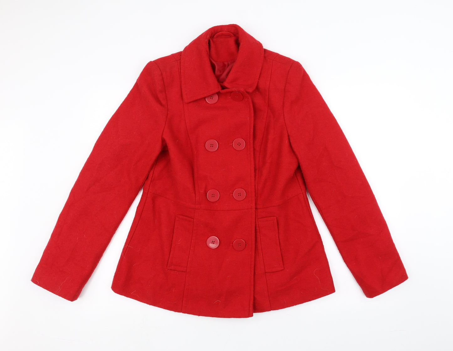 F&F Womens Red   Overcoat Coat Size 14