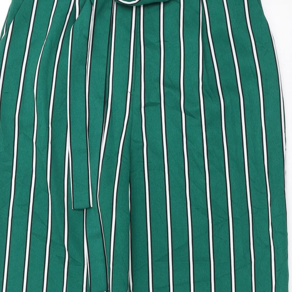 TU Womens Green Striped  Trousers  Size 16 L30 in